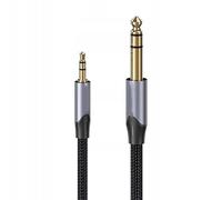 Watio Wave Cavo audio - Cavo stereo jack 3,5 mm a jack 6,3 mm, lunghezza 3 m, colore grigio, ideale per collegare apparecchiature audio. *