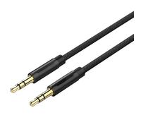 Watio Wave Cavo audio - Cavo stereo jack 3,5 mm maschio a jack 3,5 mm maschio, lunghezza 1,5 m, colore nero, flessibile e resistente. *