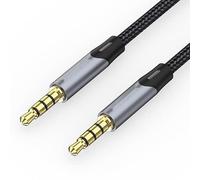 Watio Wave Cavo audio - Cavo stereo jack 3,5 mm maschio a maschio, lunghezza 1,5 m, colore grigio, ideale per connessioni audio di alta qualità. *