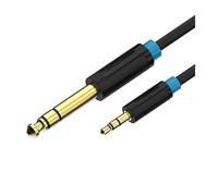 Watio Wave Cavo audio - Cavo stereo jack 6,5 mm e jack 3,5 mm da 2 m, colore nero, ideale per collegare dispositivi audio. *