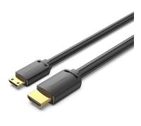 Watio Wave Cavo HDMI - Cavo da 1,5 m, connessione tipo A a mini HDMI, colore nero, trasmette audio e video in alta definizione. *