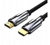 Watio Wave Cavo HDMI - Cavo HDMI v2.1 intrecciato da 2 metri. Supporta 8K, connessioni M-M. Design nero/grigio, ideale per l'alta definizione. *