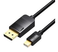 Watio Wave Cavo mini displayport - cavo da 2 m, collega dispositivi con mini displayport a displayport, colore nero, ideale per alta definizione. *