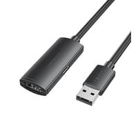 Watio Wave Cavo prolunga USB 2.0 maschio a femmina 10 m nero ideale per estendere il collegamento di dispositivi elettronici. *