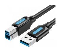 Watio Wave Cavo USB 3.0 - cavo tipo-b/m a usb-a/m da 0,5 m, colore nero, ad alta velocità per un trasferimento efficiente dei dati. *