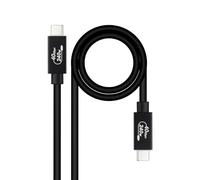 Watio Wave Cavo USB - Cavo da 1,8 m, tipo USB C a USB C, 40 Gbps, 5A, 240 W, colore: nero, ideale per trasferimenti veloci e potenti. *