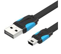 Watio Wave Cavo USB - Cavo USB 2.0 mini usb/m a usb/m da 2 m, colore nero, flessibile e resistente per il collegamento di dispositivi elettrici. *