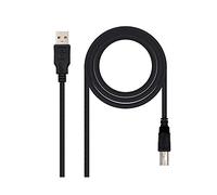 Watio Wave Cavo USB - Cavo USB 2.0 nero da 1 m, tipo a/m a b/m, ideale per stampanti e dispositivi. Collegamento e trasferimento dati facilmente. *