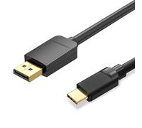 Watio Wave Convertitore - Convertitore da USB C a Displayport, 1 m, nero, ideale per collegare dispositivi con usb-c a display displayport. flessibile e durevole. *