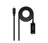 Watio Wave Convertitore - Convertitore USB C a HDMI 1.4, 4K, 1.8m, nero, ideale per lo streaming video ad alta definizione. compatibile con vari dispositivi. *