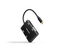 Watio Wave Convertitore - Convertitore USB C a hdmi/h-dvi/h-dp/h-vga da 10 cm, compatto e versatile, ideale per collegare dispositivi con diverse porte. *