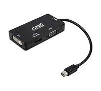 Watio Wave Convertitore mini da vga a dvi e hdmi 3 in 1 15 cm nero compatto e funzionale per il collegamento di dispositivi digitali. *