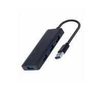Watio Wave Hub - 4 porte USB 3.0, connessione rapida, compatibile con più dispositivi, progettato in nero, ideale per espandere le porte.