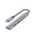 Watio Wave Hub usb-c - Hub con 2 porte USB 2.0, 1 porta USB 3.0 e 2 porte USB C (una per la ricarica), ideale per espandere le connessioni.