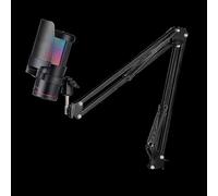 Watio Wave Microfono - microfono dinamico con retroilluminazione ARGB, connessione USB, frequenza di risposta da 20 Hz a 20 kHz, corpo in metallo resistente. *