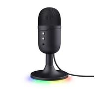 Watio Wave Microfono - Microfono retroilluminato RGB, connessione USB, audio nitido, design nero elegante e compatibile con PC e console. *