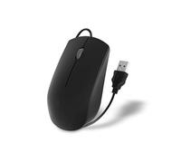 Watio Wave Mouse - Dispositivo ottico silenzioso, con cavo, colore nero, design ergonomico, ideale per ufficio, alta precisione nell'uso. *