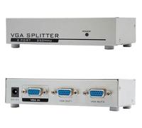 Watio Wave Splitter VGA - compatibile con 2 monitor da 1 PC, con alimentazione, ideale per duplicare il segnale su più schermi.
