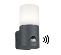 WatioWave Applique da parete in alluminio anTRACITA SENSORE HOOSIC E27 IP44
