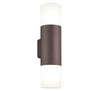 WatioWave Applique da parete in alluminio ossidato HOOSIC 2xE27 IP44