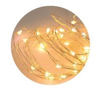 WatioWave Ghirlanda di filo LED 2 m, alimentata da 2 batterie CR2032, luce calda, ideale per decorare spazi e creare ambienti accoglienti.