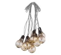 WatioWave GUIRNALDA LUCI CATENA LED JEFFA NERO FUMO 7,5 m IP44