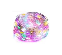 WatioWave RGBY - Ghirlanda luminosa da 4 m con filo di rame e pila a bottone, ideale per decorare feste e creare ambienti accoglienti.