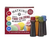 Watkins Colorante alimentare assortito, rosso/giallo/verde/blu, 34 g, confezione da 1