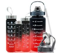 WATMHHJQ Set di 4 borracce motivazionali per palestra, campeggio, pesca, picnic