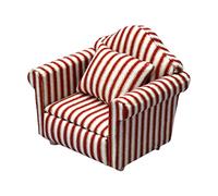 Watreketal 1/12 Divano in Legno Giocattolo Floreale Cuscino per Mobili Mobili Bambole I Bambini Accessori da Gioco