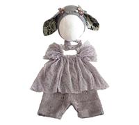 Watreketal 1 Set Fotografi Vestito Corpi Pizzo Tulle In Cotone Fodera Per Bambine Outfit Con Le Orecchie Animale Cappello Da Fotografia Accessori Per Fotografie