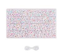 Watreketal 1850 Colorati per Perle da Lettere Colorate Le Forniture Artigianali Creative Decorazioni I Giochi Accessori E Educativi Fatti A Mano Le Forniture Artistiche Creative