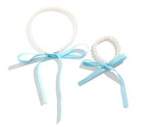 Watreketal 2 Pari/set Gioielli Perle Collana Bowknot Per Tallone E Girocollo Lungo Braccialetto Per Le Vacanze Femminile Vacanza Semplice Bowknot