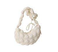 Watreketal 2023 Borse a spalla a pieghe con nuvole a pieghe Borse a tracolla da donna Borsa alla moda da donna Borsa alla moda sotto le ascelle di grande capacità Nuvola pieghettata, bianco