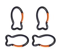 Watreketal 4pcs Fish Forma A Molla Clip Esterno in Alluminio Marchi Applausi Fibbie per Portachiavi Portachiavivori per Clip Connettori A Gancio Pesce Forma in in Bottiglia d'Acqua