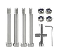 Watreketal 4pcs R/C Crawler Azzurro Anteriore Ancile A Cerniera Tipo Anti Ruggine Parte Ricambio per 4x4WD 1: 5 Controllo Remoto per Accessori Monst Accessori E Parti