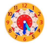 Watreketal 5.5 ''Orologio in legno Modello Learning Board Insegnamento per la cognizione del tempo per W/Mano mobile dei minuti per il bambino Te Insegnamento per i bambini Insegnamento all'asilo