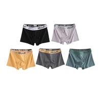 Watreketal 5 boxer da uomo in cotone, comodi, morbidi, rinfrescanti, traspiranti, traspiranti, Cinque colori combinati, XXX-Large