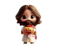 Watreketal Artistico 2D Piatto Acrilico Santo Padre Zucca Auto Specchiato Appeso Ornamento Ciondolo Ornamento Multiuso Interni Auto E Decorazioni per la Casa Decorativi Camera Accessori Appesi