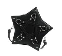 Watreketal Borsa A Forma Stella Punk Motociclistica Con Accento Per Rivetti Le Donne In Pelle La Pelle Regolabile Spalla Borsetta Giovane Gotica