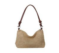 Watreketal Borse a tracolla,Borsa da donna intrecciata a mano Borsa a tracolla in paglia Borsa di grande capacità Borsa da spiaggia alla moda Borsa da vacanza al mare da donna