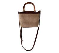 Watreketal Borse a tracolla,Borse a secchiello in tessuto di paglia alla moda Borsa a tracolla Borsa a tracolla per donna Borsa da donna Borsa a mano Tracolla staccabile