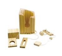 Watreketal Bottiglia Vino in Legno Adulto Blocco Puzzle Game Giocattolo Set per Club E Incontri Sociali con Legno Naturale Divertimento Divertimento Giocattolo Logiche Puzzle per Adulti