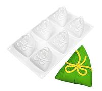 Watreketal Bowknot Zongzi Silicone Stampo 6 Cavity Impostigare Stampi Da Forno Fai-da-te Festival Tradizionale Casa Casa Calco Cinese Festival Tradizionale Cinese