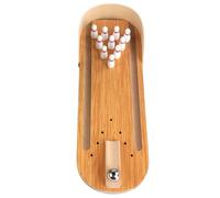 Watreketal Bowling Set da Tavolo in Legno Desktop Toy Gioca Regalo per Bambini per Bambini Adolescente Bowtop da Tavolo in Legno