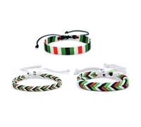 Watreketal Bracciale Palestinese Regolabile Bracciale Intrecciata Intrecciata Etnica Gioielli da Polso Etnic Craft Perfetti per Varie Occasioni in Tessuto A Mano