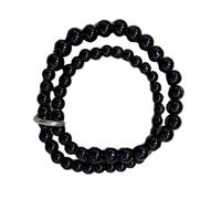 Watreketal Bracciale Perline Nere Stili Cinesi in Rilievo per Donne con Temperamento Unico E Bracciale A Corda Coppia Fascino Tradizionale