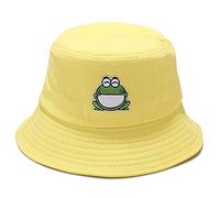 Watreketal Cappello da pescatore unisex con protezione UV per cappelli da sole per donne e uomini attività all'aperto, vestibilità aderente tutto il giorno cappello da sole in cotone, Giallo, Taglia