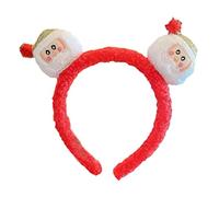 Watreketal Cerchietto per capelli con pupazzo di neve, cerchietto per capelli con Babbo Natale, cerchietto elastico per capelli, accessorio per foto e feste