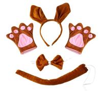 Watreketal Costume da scoiattolo Set Orecchie di Scoiattolo Coda Arco Animale Costume Accessori Adulto Bambino Halloween Cosplay Accessori Halloween Cosplay Costume
